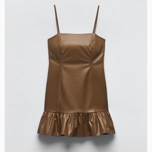 NWT Zara Faux Leather Dress